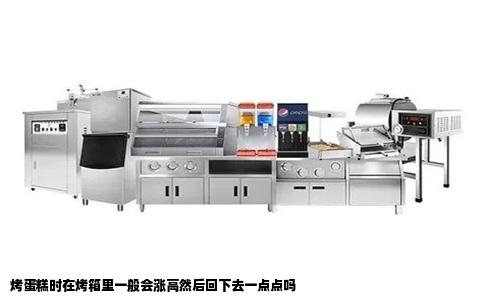 烤蛋糕时在烤箱里一般会涨高然后回下去一点点吗